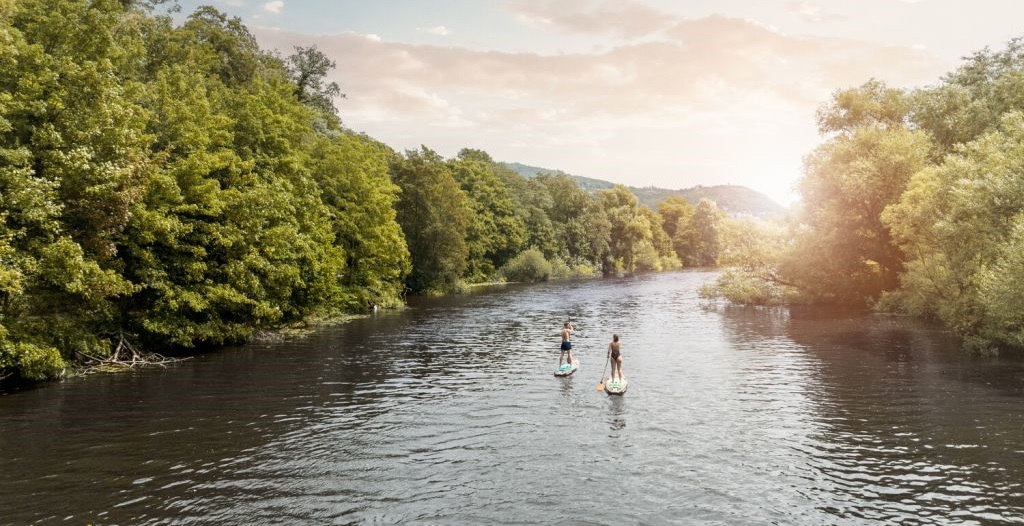 Stand-Up-Paddling auf der Lahn