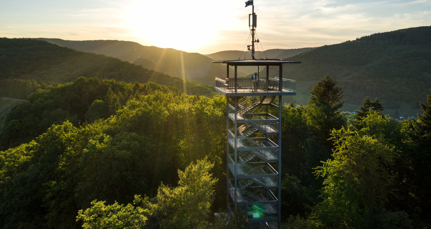 Der Aussichtsturm Prinzenkopf Der Aussichtsturm Prinzenkopf liegt auf dem 235,5m hohen, gleichnamigen Berg im Landkreis Cochem-Zell. Er befindet sich an einer etwa 500m schmalen Verengung einer Moselschleife, die um den Zeller Ortsteil Barl herumführt.